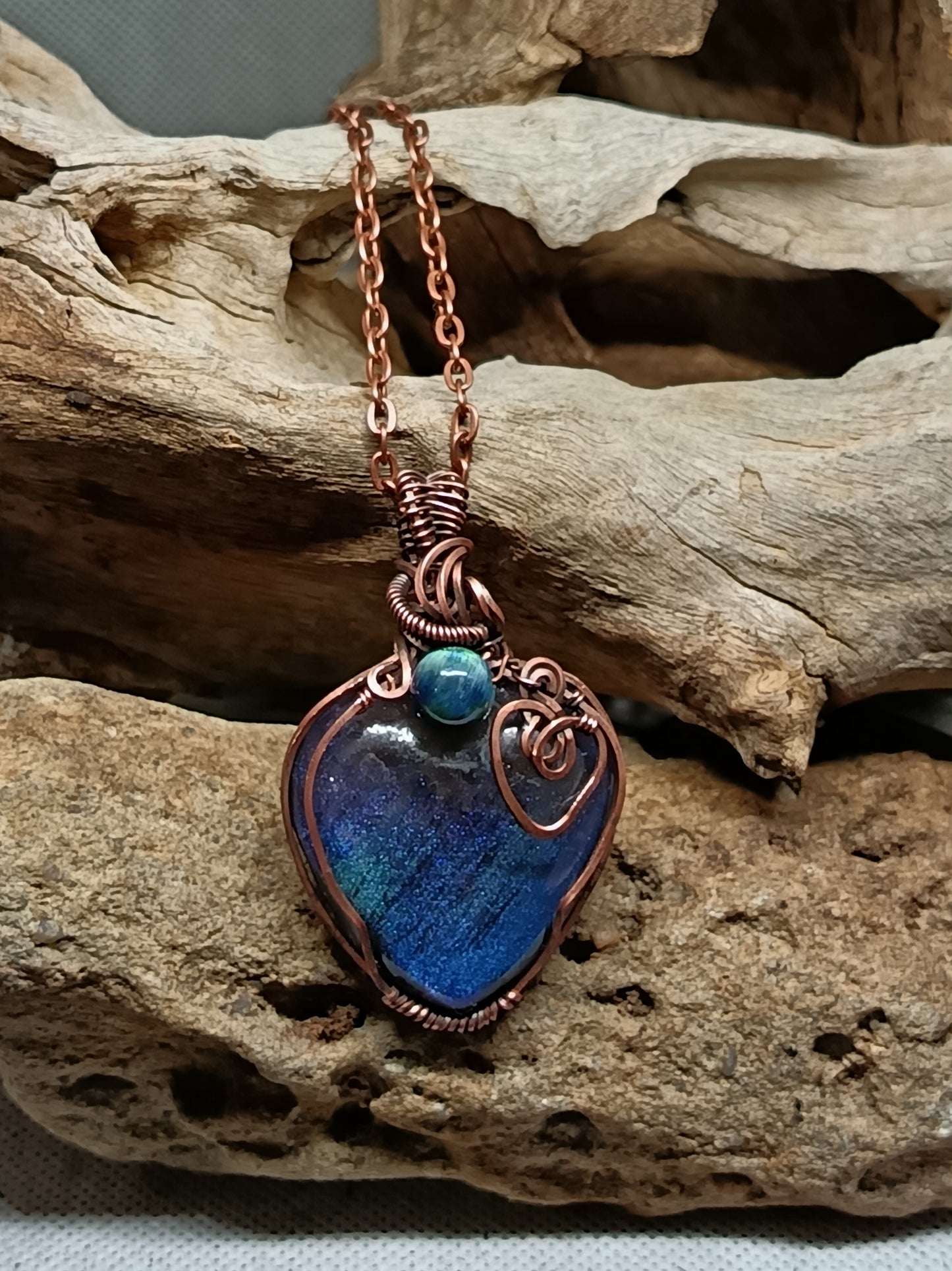 Blue Heart Love Pendant